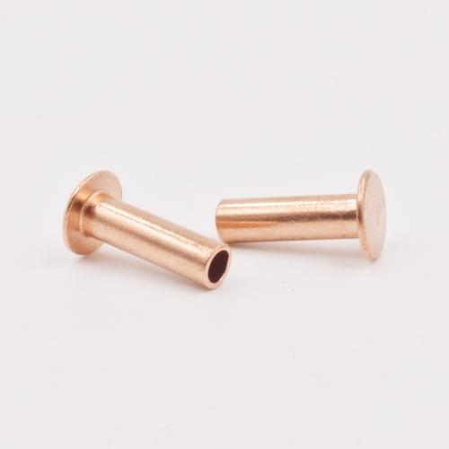 Copper Flat Head Half Hollow Rivet